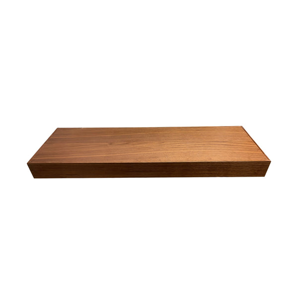 WALNUT FLOATING SHELF - Shaker White