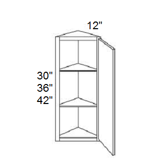 ANGLE  END WALL CABINET - Metro White