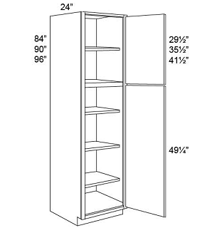 TALL PANTRY - SINGLE DOOR Shaker Pearl