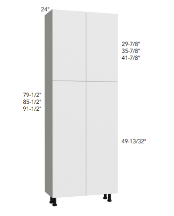 24" DEEP TALL PANTRY - DOUBLE DOOR  - Grigio Gloss