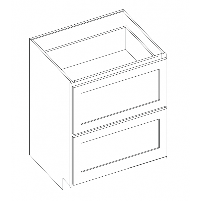 2 DRAWER BASES - Shaker B. Gray