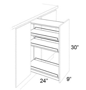 PULL OUT SPICE RACK WITHOUT CABINET - Shaker Caramelo