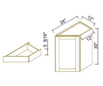 BASE END CORNER CABINETS - Escada Dove