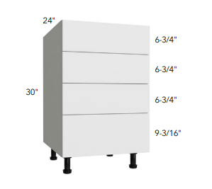 4 DRAWER BASES - Carbone Matte