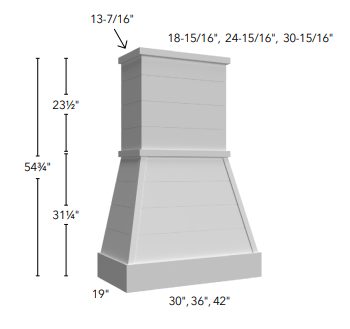 WOOD HOODS - FARMHOUSE HOOD - Luna Dove