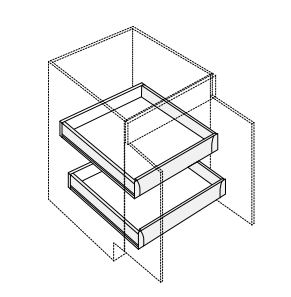 ROLL OUT TRAY - Carbone Matte