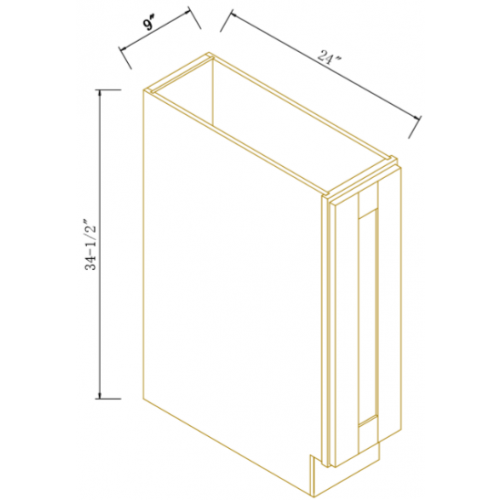 TRAY BASE CABINET - Escada Gray