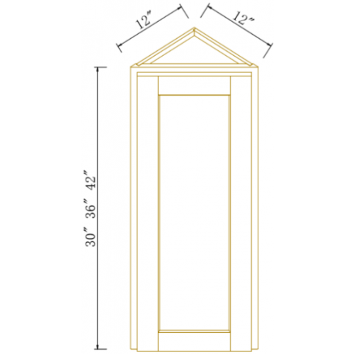 WALL END ANGLE CABINET - Escada Gray