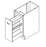 BASE SPICE RACK CABINET - Escada Gray