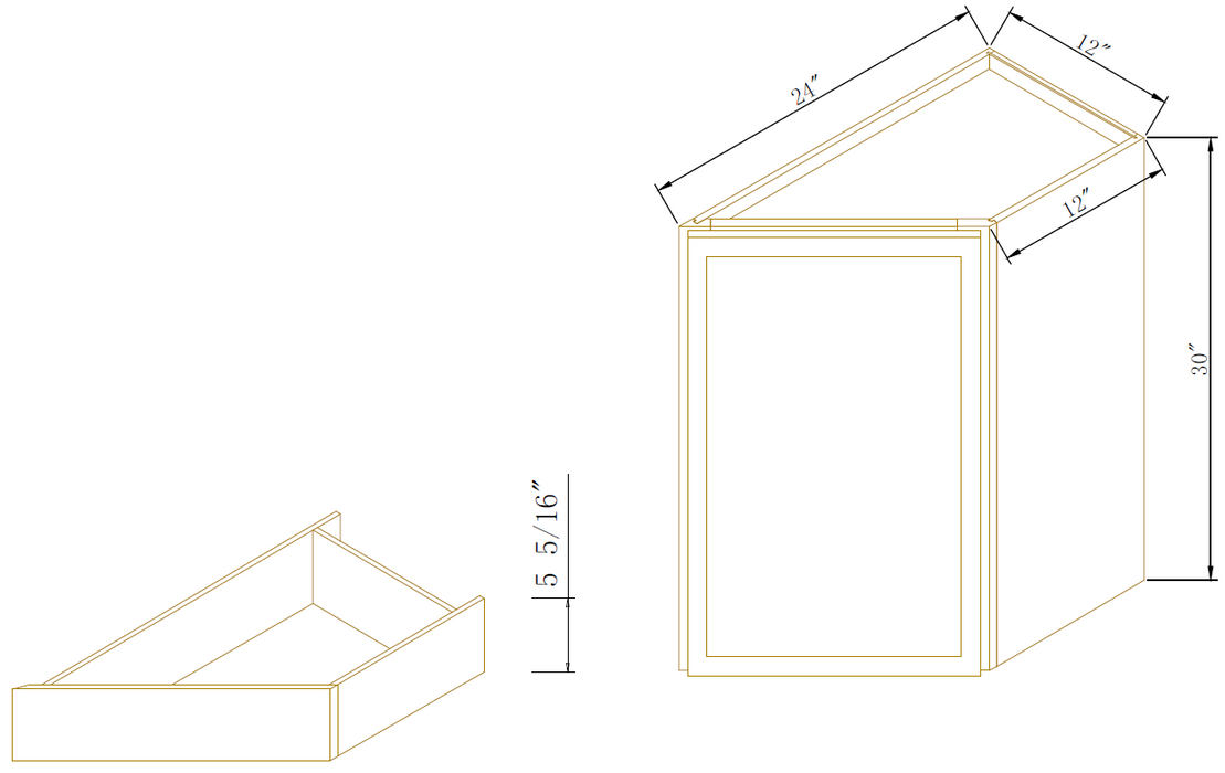 BASE END CORNER CABINETS - Newtown Oak