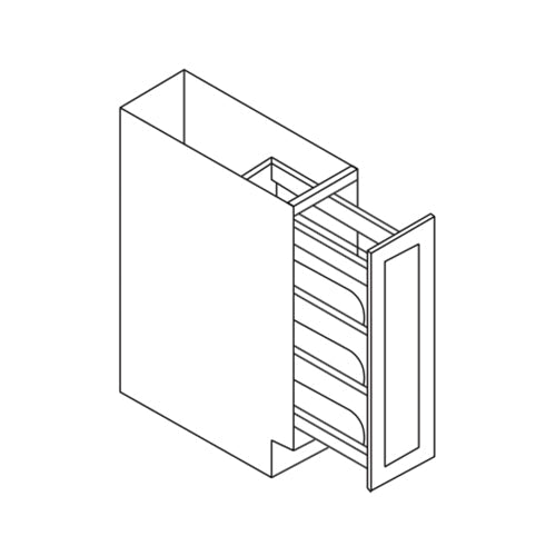 BASE PULL OUT SPICE RACK (CABINET INCLUDED) - Shaker Caramelo