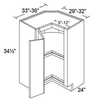 LAZY SUSAN Fabuwood Imperio Dove 