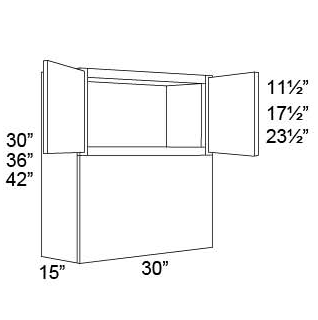 MICROWAVE WALL CABINET Fabuwood Hallmark Frost