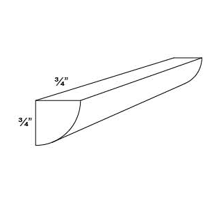 QUARTER ROUND MOLDING Fabuwood Imperio Dove