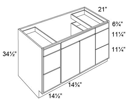 VANITY SINK & DRAWER COMBO - Luna Indigo