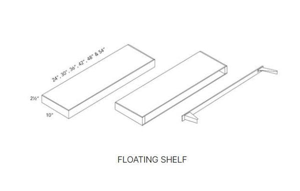 FLOATING SHELF - Onyx Frost