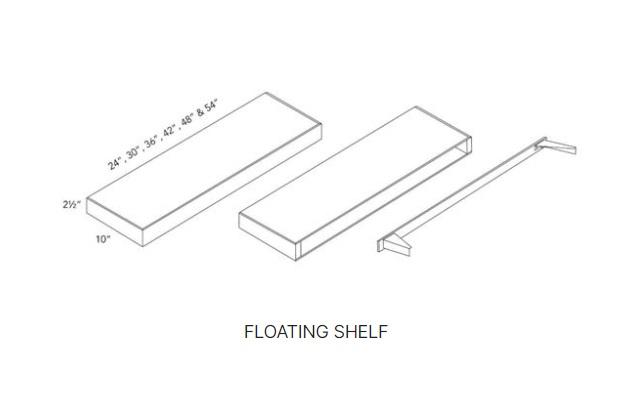 FLOATING SHELF - Metro Mist