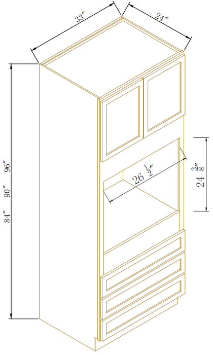 OVEN CABINET - Newtown Black