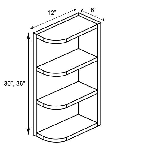 WALL OPEN END SHELF CABINET - Essence Shaker Cemento