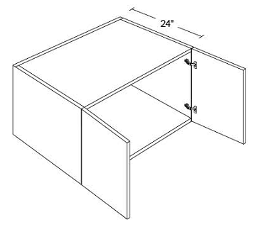 REFRIGERATOR WALL CABINETS - 24" DEEP - Shaker Gray