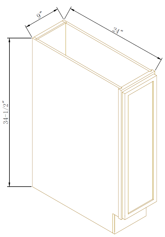 TRAY BASE CABINET - Newtown Oak