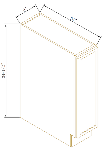 TRAY BASE CABINET - Newtown Oak