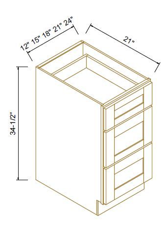 VANITY DRAWER BASES - Escada Dove