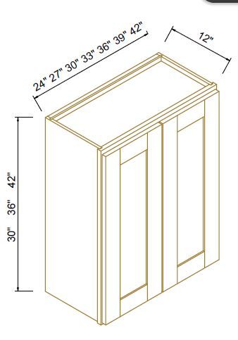 36" HIGH WALL CABINETS- DOUBLE DOOR - Escada Vintage