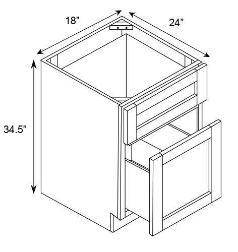 WASTE BASKET CABINET - Arlington Oatmeal