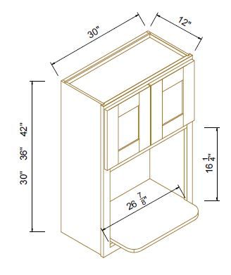 MICROWAVE WALL CABINET - Newtown Oak